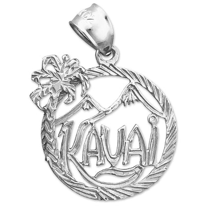 14K Gold Kauai Hawaii in Circle Charm