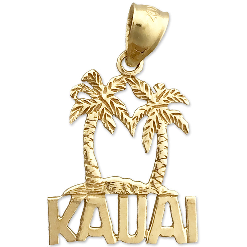 14K Gold Kauai with Palm Trees Charm