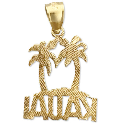 14K Gold Kauai with Palm Trees Charm