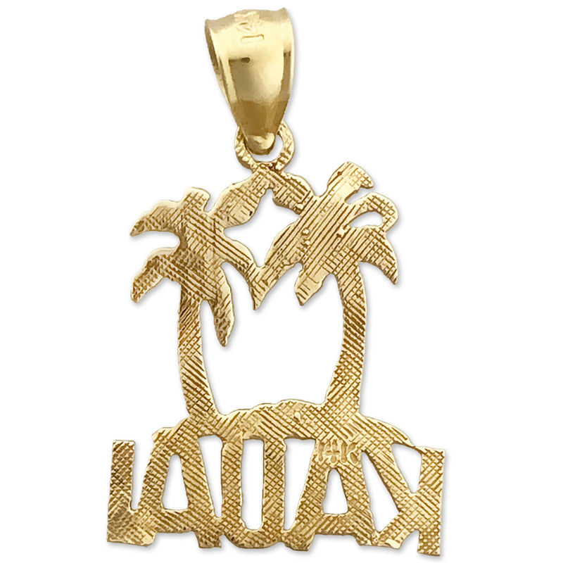 14K Gold Kauai with Palm Trees Charm