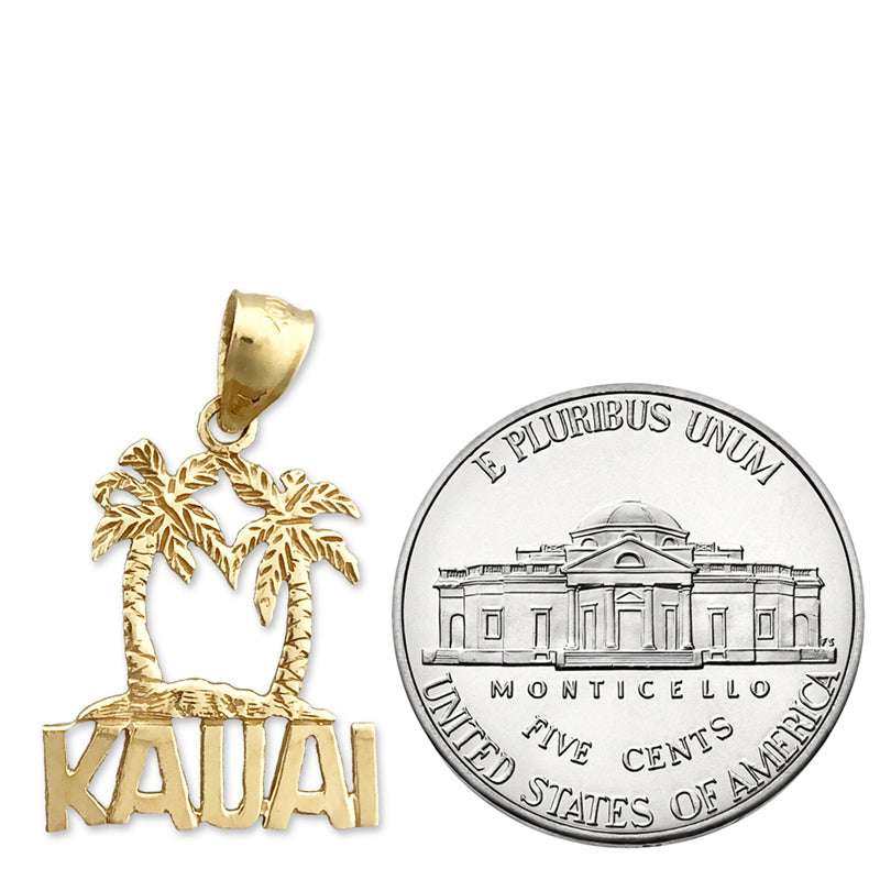 14K Gold Kauai with Palm Trees Charm