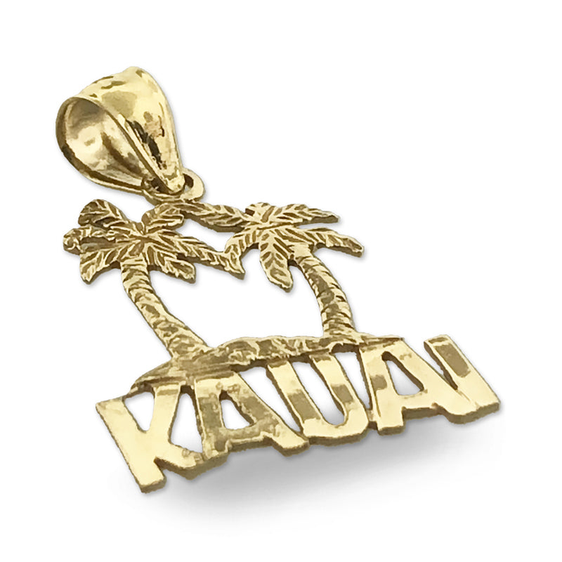 14K Gold Kauai with Palm Trees Charm