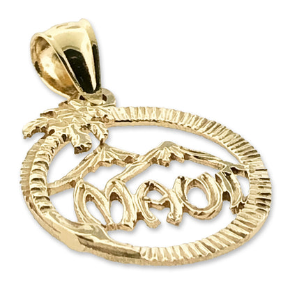 14K Gold Maui in Circle Charm