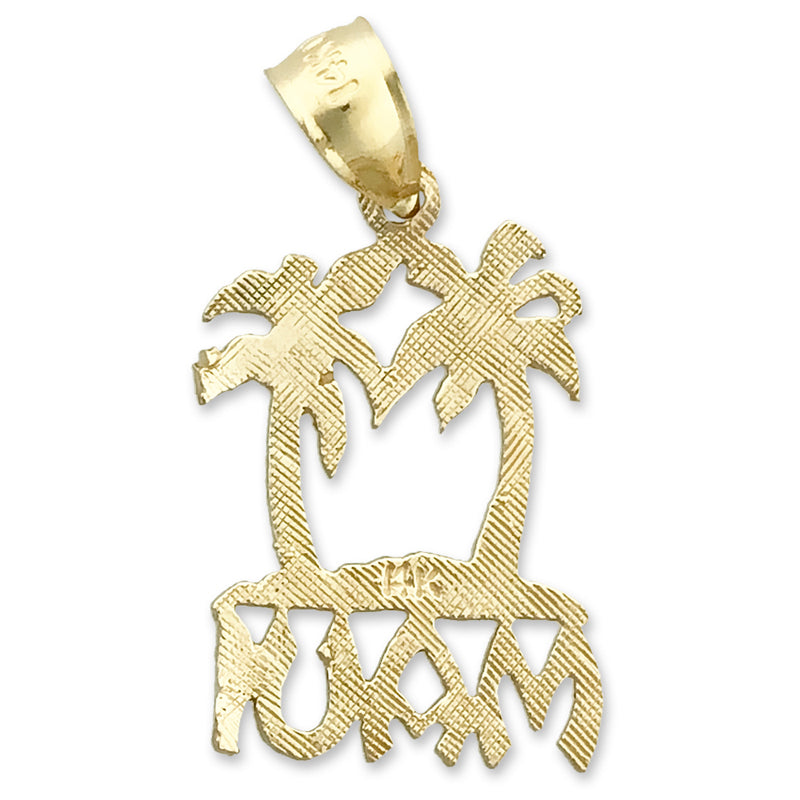 14K Gold Maui with Palm Trees Charm