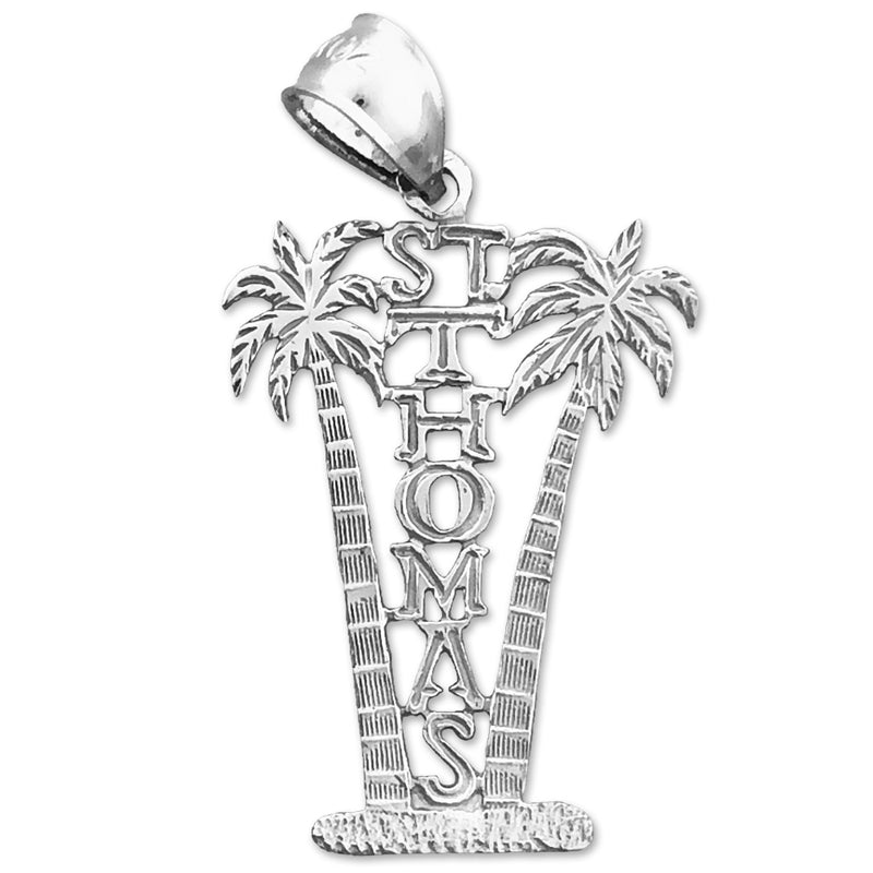 14K Gold Saint Thomas Palm Trees Charm