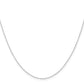 14k White Gold .4 mm Carded Cable Rope Chain Necklace