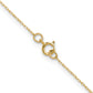 14K Yellow Gold .4 mm Carded Cable Rope Children Necklace Chain nan