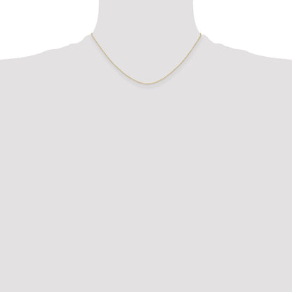 14K Yellow Gold .4 mm Carded Cable Rope Chain Necklace