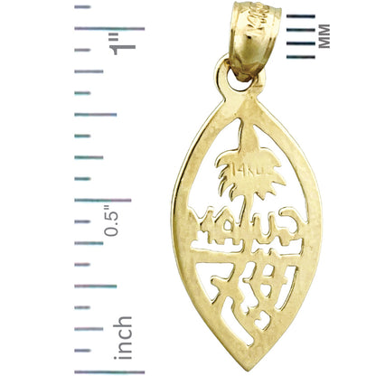 14K Gold Coat Of Arms Guam Charm
