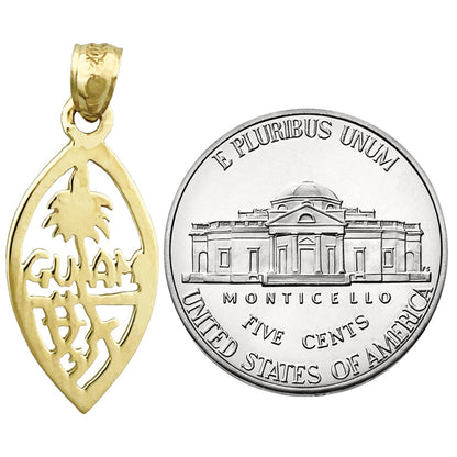 14K Gold Coat Of Arms Guam Charm