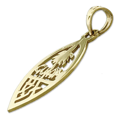 14K Gold Coat Of Arms Guam Charm