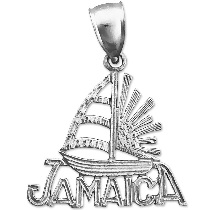 14K Gold Jamaica Sailboat Sunset Charm