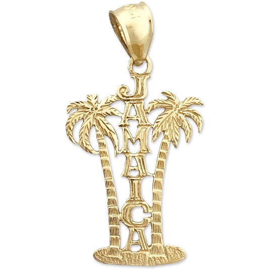 14K Gold Jamaica with Palm Trees Charm