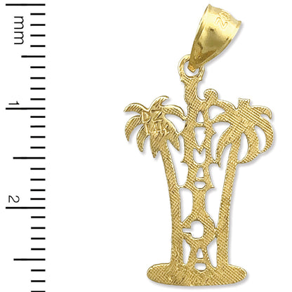 14K Gold Jamaica with Palm Trees Charm