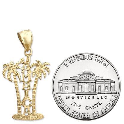 14K Gold Jamaica with Palm Trees Charm