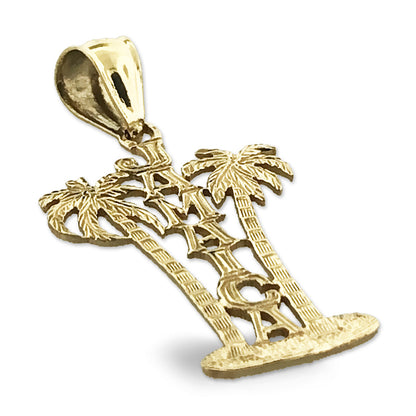 14K Gold Jamaica with Palm Trees Charm
