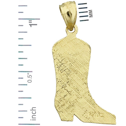 14K Gold Cowboy Boot Charm
