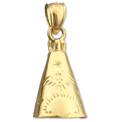 14K Gold Teepee Charm