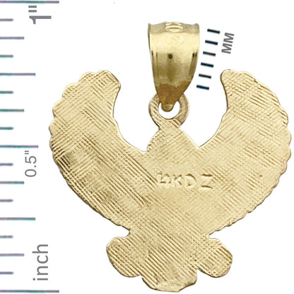 14K Gold Phoenix Bird Pendant