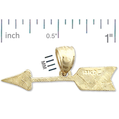14K Gold Western Arrow Charm