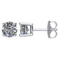 Certified 1.0 CTW Diamond Stud Earrings in 14kt White Gold