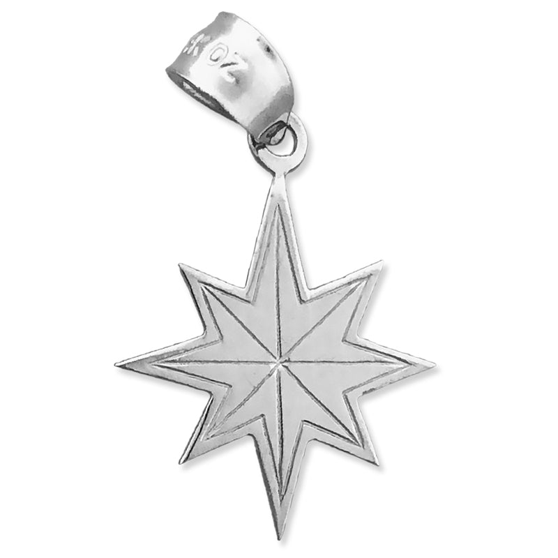 14K Gold Eight Point Star Charm