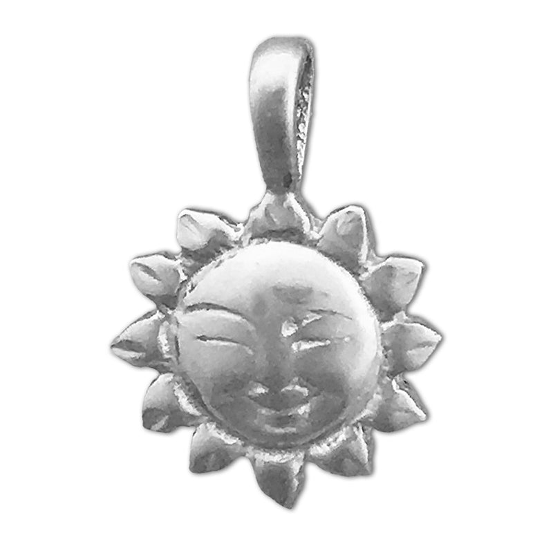 14K Gold Smiley Face Sun Charm Slide