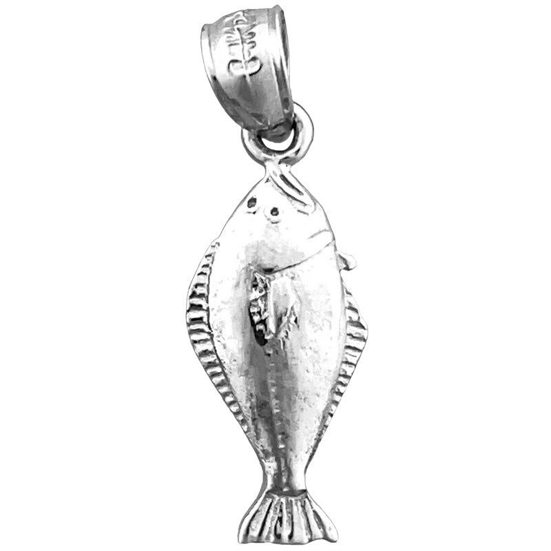 14K Gold Sole Fish Charm