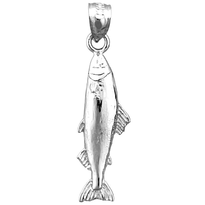 14K Gold Salmon Charm