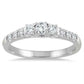 1/3 Carat TW Diamond Three Stone Engagement Ring 10K YELLOW WHITE OR ROSE GOLD