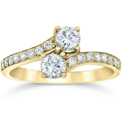 1 Carat Forever Us 2 Stone Diamond Ring 10K Yellow Gold