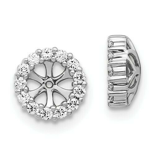 14K Gold Diamond Earring Jackets Options for 4.25 - 5.25 and 6.5mm Centers