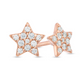 1/8 CT. T.W. Diamond Dainty Star Stud Earrings in 14K Rose Yellow or White Gold