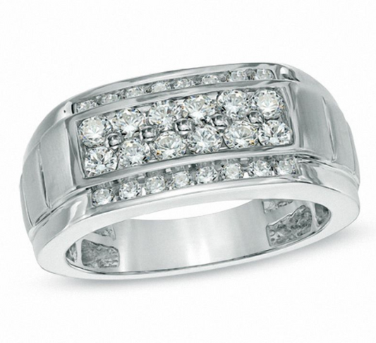 Men's 1 CT. T.W. Diamond Ring in 10K White Gold