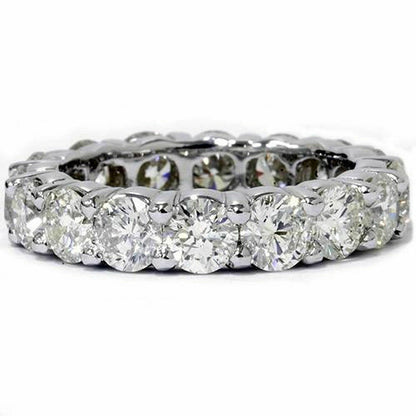 5 Ct. REAL Diamond Eternity Anniversary Womens Wedding Band Ring 14k White Gold