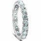 3 Ct. REAL Diamond Eternity Anniversary Womens Wedding Band Ring 14k White Gold