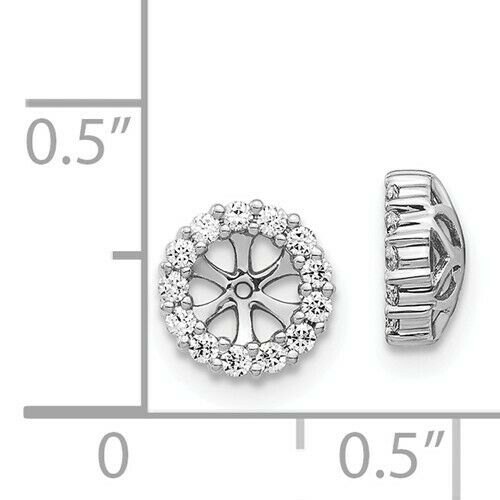 14K Gold Diamond Earring Jackets Options for 4.25 - 5.25 and 6.5mm Centers