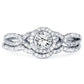 3/4ct Diamond Infinity Engagement Wedding Ring Set 14K White Gold