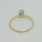 1/2CT Round Diamond Solitaire Engagement Wedding Ring 14K Yellow Gold