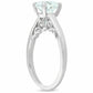 F/VS 1.52 ct Diamond Engagement Solitaire Vintage Ring 14k White Gold