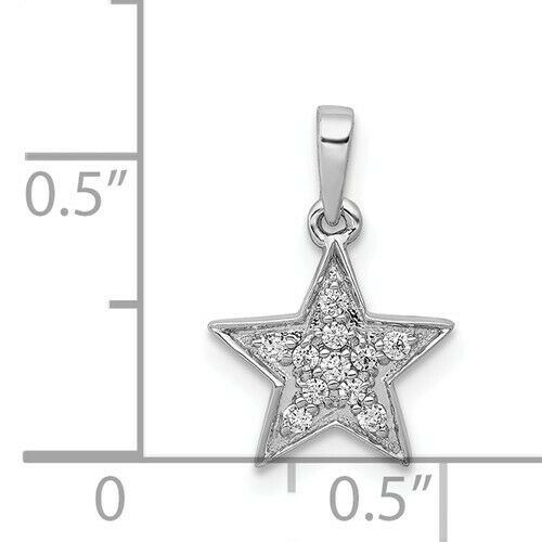 1/10ct 14K Yellow White or Rose Gold Diamond Star Pendant Celestial Gift Jewelry