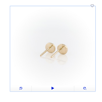 Mini Real Diamonds Disk Stud Earrings in 14k White Yellow or Rose Gold