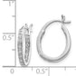 Real Diamond In/Out Hoop Earrings 14k Gold (1/4 ct.) Perfect Anniversary Gift
