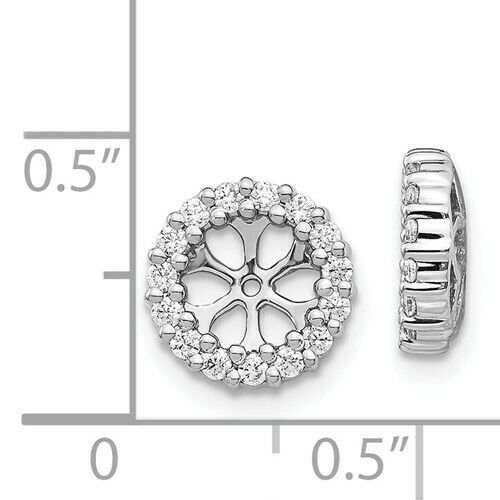 14K Gold Diamond Earring Jackets Options for 4.25 - 5.25 and 6.5mm Centers