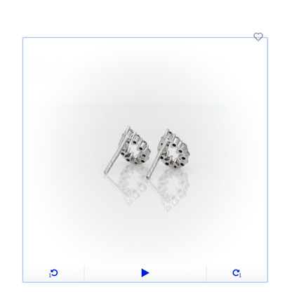 1/4 Ct. Genuine Diamond Open Pear Shape Pavé Stud Earrings in 14K Gold