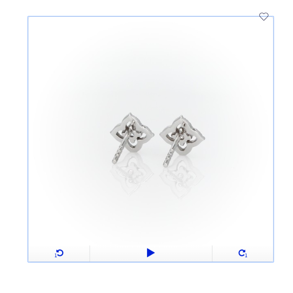 1/4Ct Petite REAL Diamond Floral Stud Earrings in 14k White Yellow or Rose Gold