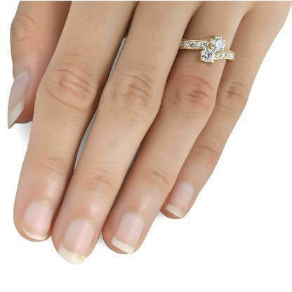 1 Carat Forever Us 2 Stone Diamond Ring 10K Yellow Gold