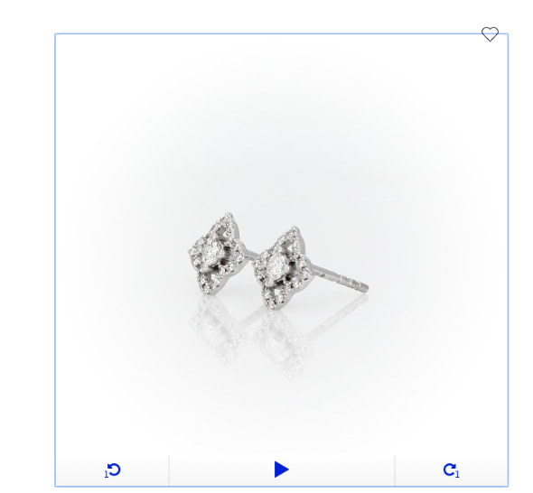 1/4Ct Petite REAL Diamond Floral Stud Earrings in 14k White Yellow or Rose Gold