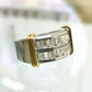 Men's 1 CT. T.W. Diamond Double Row Band in 10K Two-Tone Gold
