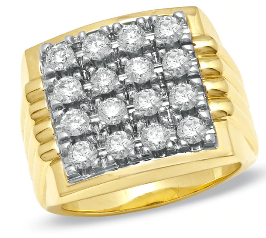 Men's 2 CT. T.W. Diamond Fashion Ring in 14K Yellow Gold BRAND NEW